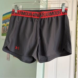 Under Armour Women’s Gray and Orange Shorts, Size XS